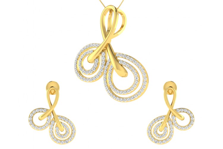Dian Diamond Pendant & Earrings set